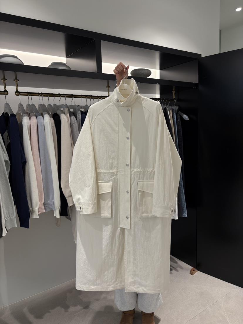 CREAM-P東大門直郵女裝新品時尚職業休閑真品推薦長款風衣CREAM-P長款風衣