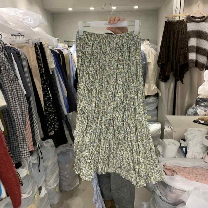 LOGROAD東大門代購女裝新款真品推薦時尚半身裙中短裙褶皺LOG ROAD半身裙/中短裙