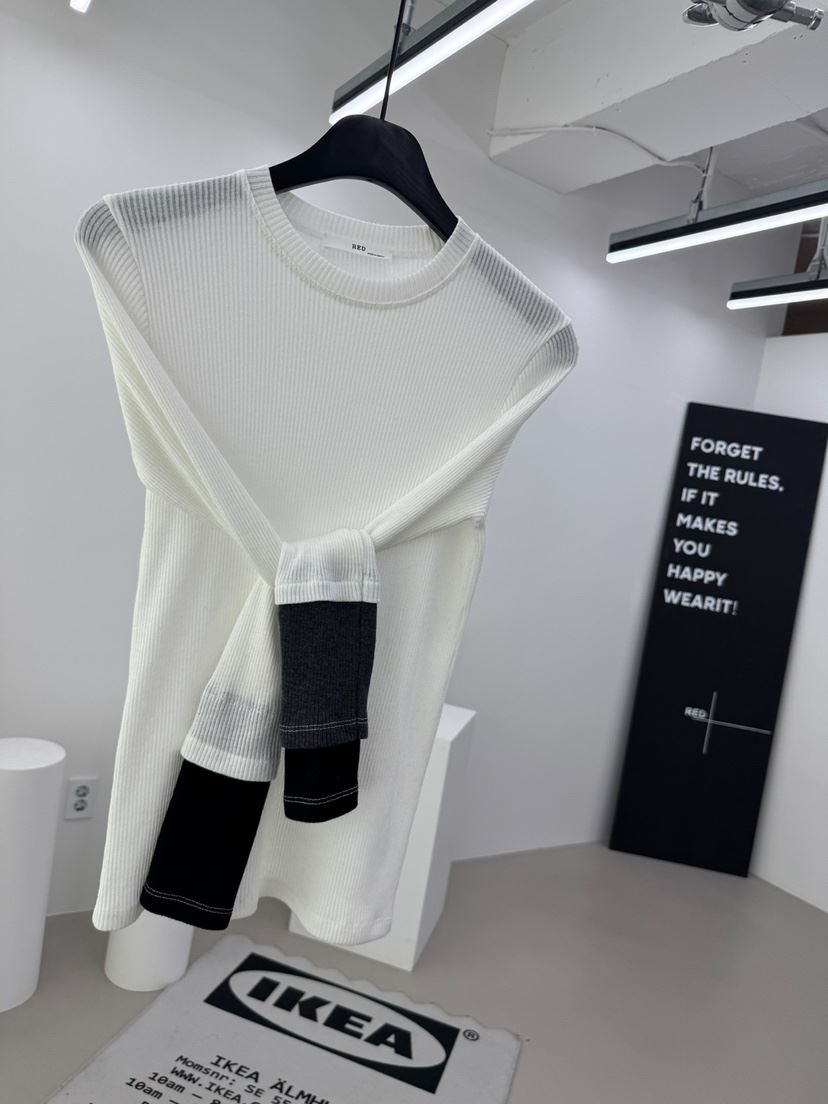 RED-A韓國代購女士新款推薦時尚人氣休閑職業熱賣長袖T恤RED-A長袖T恤