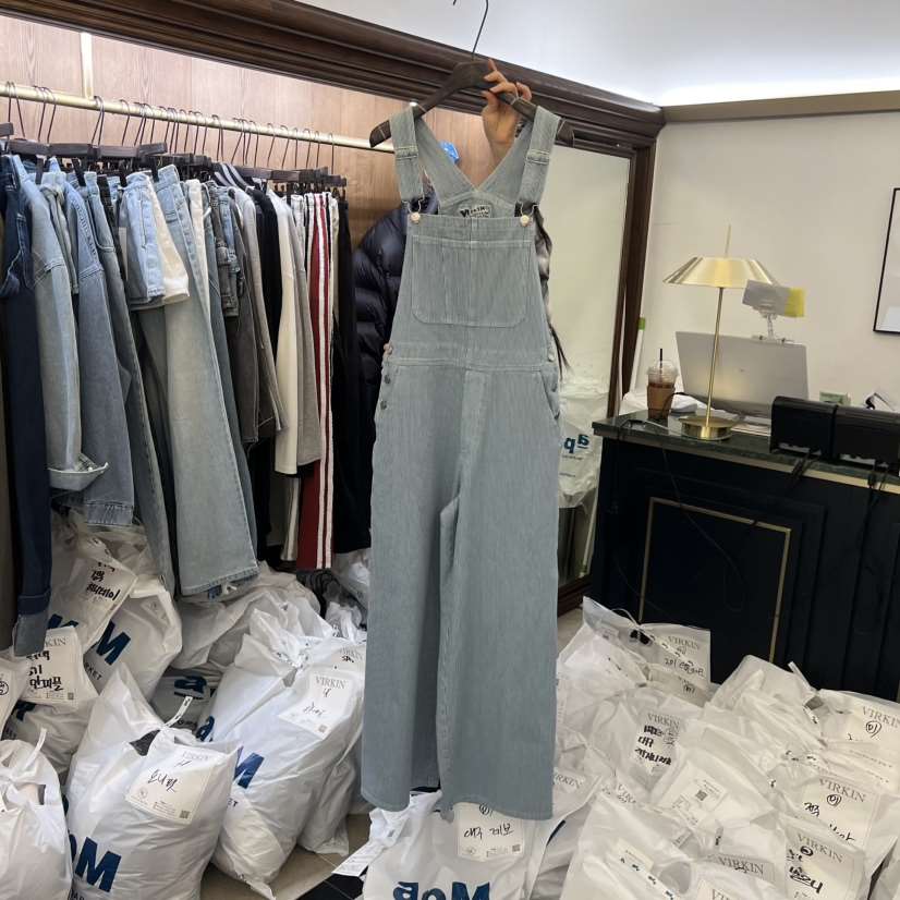 VIRKIN東大門直郵女裝新品人氣熱賣休閑真品時尚推薦背帶褲VIRKIN背帶褲