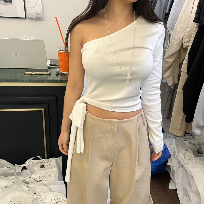 VIRKIN東大門直郵女士新款時尚26春夏真品推薦職業長袖T恤VIRKIN長袖T恤