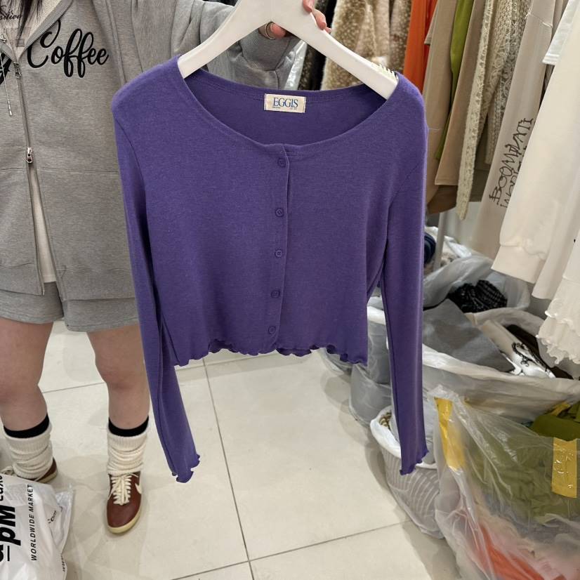 EGG IS韓國代購女裝新品熱賣真品時尚長袖T恤不含內搭絨EGG IS長袖T恤