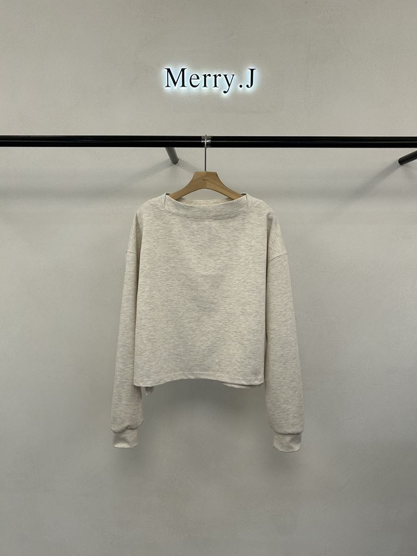 MERRY-J東大門直郵女裝新品時尚真品職業推薦26春夏衛衣船領MERRY-J衛衣