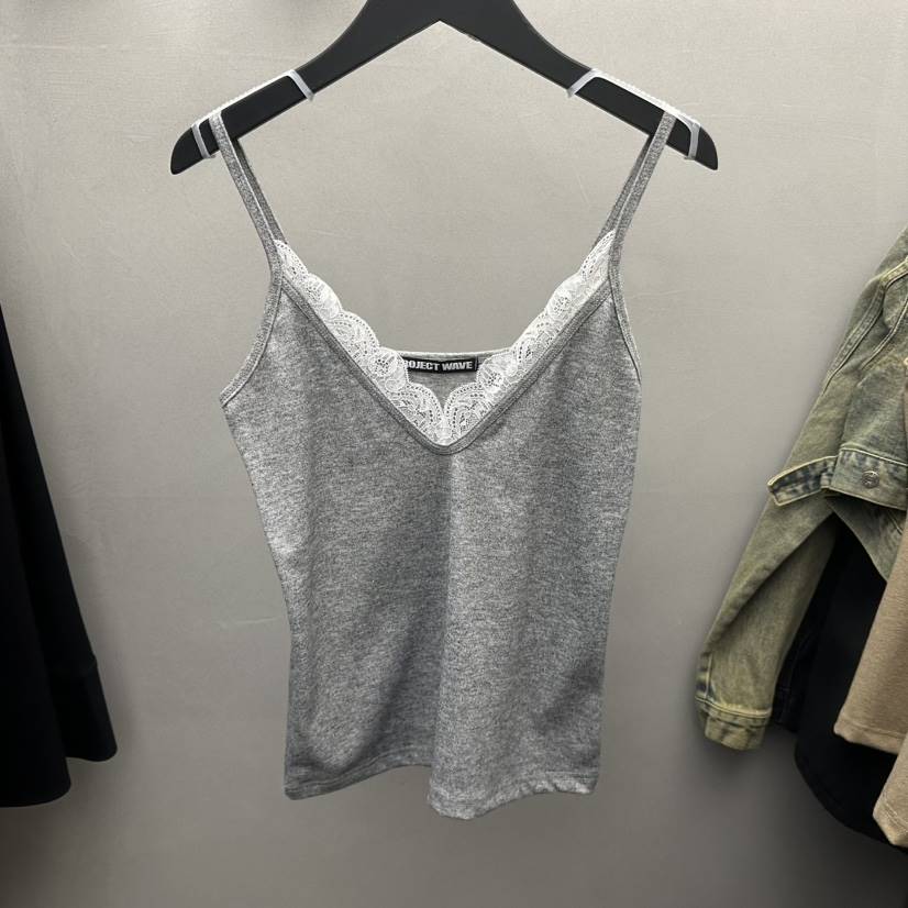PROJECT WAVE-P韓國直郵女裝新款26春夏推薦吊帶背心蕾絲PROJECT WAVE吊帶/背心