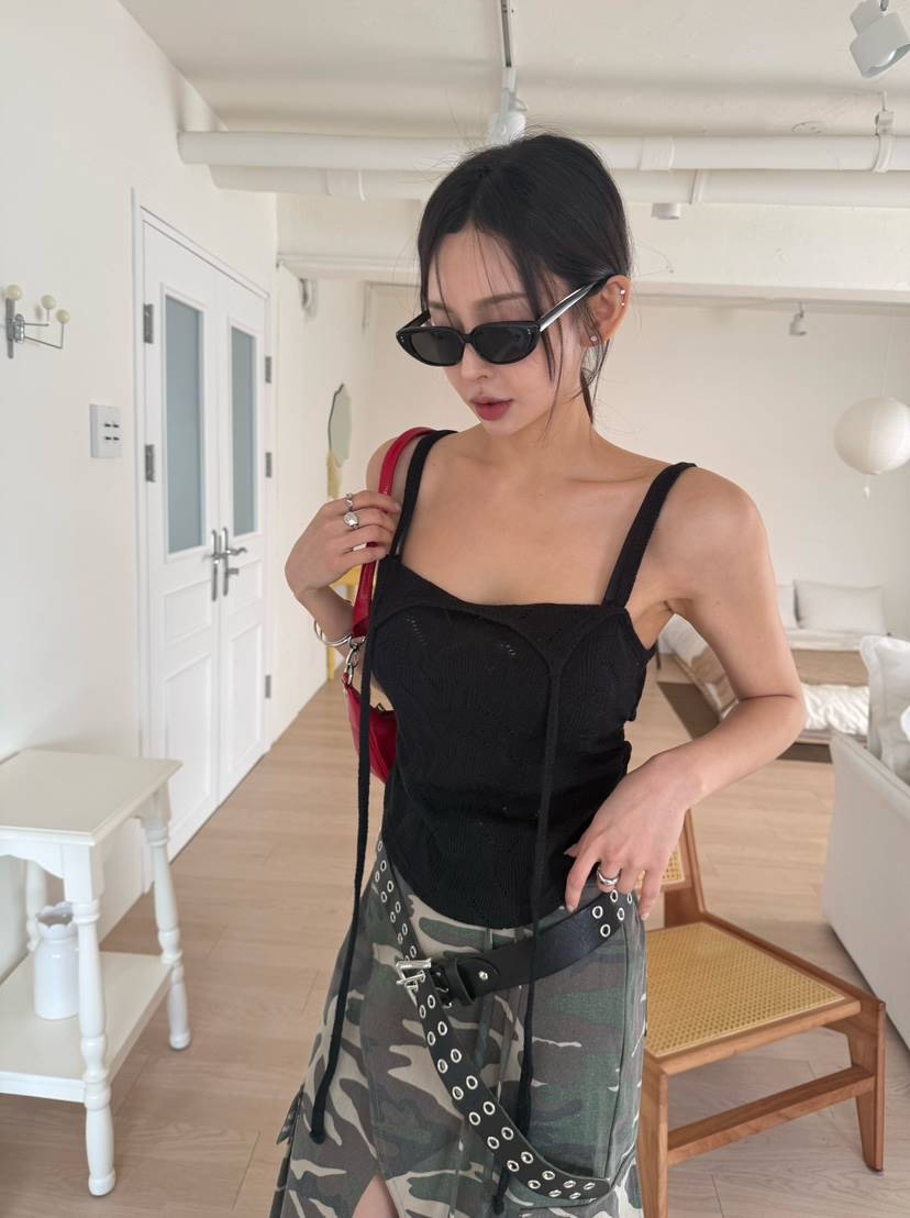 DENVER韓國代購女裝新品休閑時尚真品職業人氣26春夏吊帶背心DENVER吊帶/背心