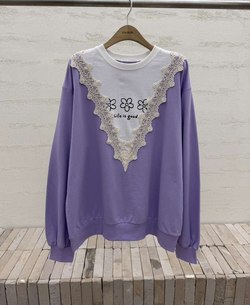 LOVABLE東大門實拍女裝新品職業休閑推薦時尚熱賣人氣衛衣LOVABLE衛衣