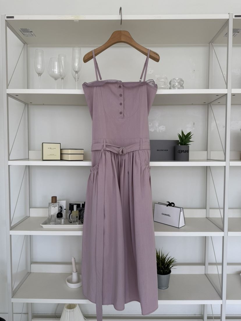 SOLAR東大門直郵女裝新款熱賣休閑真品26春夏連衣裙含腰帶SOLAR連衣裙