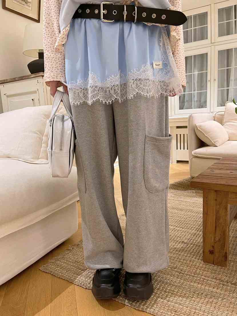 BOUTIQUE-L韓國直郵女士新款時尚真品人氣休閑褲不含腰帶BOUTIQUE-L休閑褲