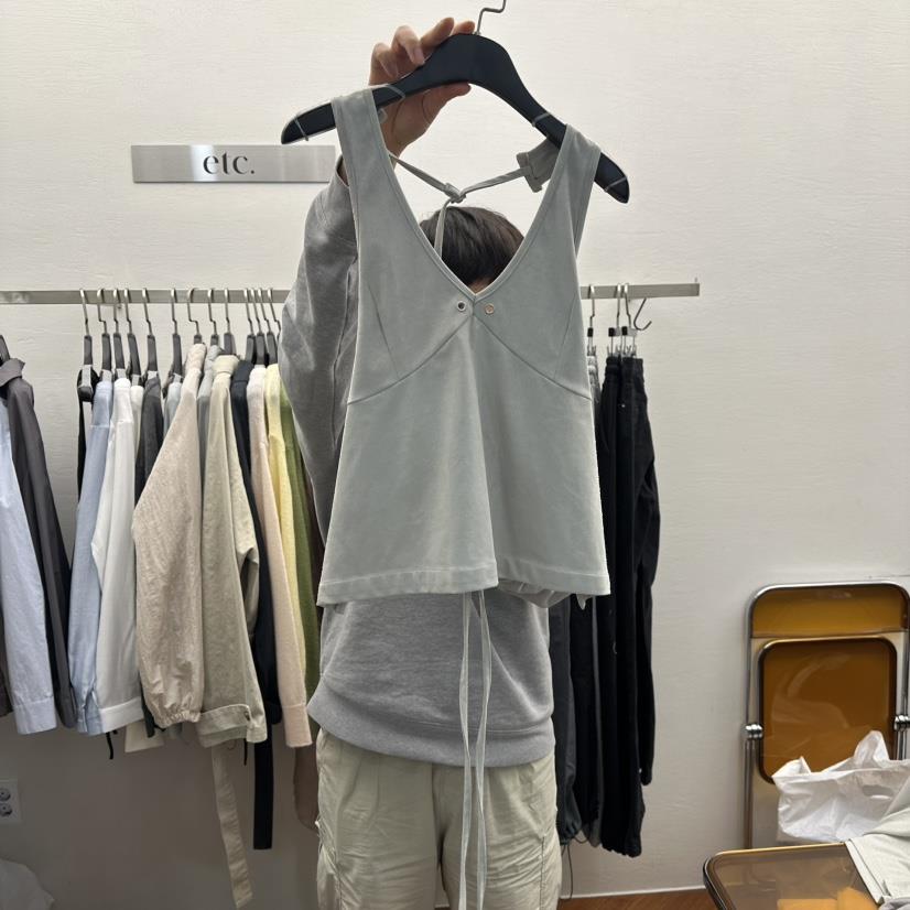 MOANA東大門直郵女士新品職業時尚熱賣真品人氣吊帶背心麂皮MOANA吊帶/背心