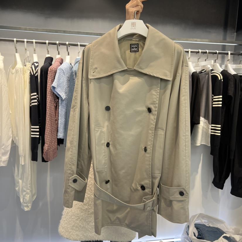 OUS/INCH-L東大門直郵女士新品人氣推薦職業夾克含腰帶OUS/INCH夾克