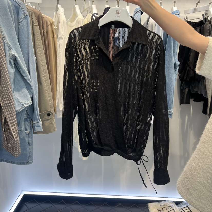 OUS/INCH-L東大門代購女裝新品休閑推薦26春夏針織衫圍巾OUS/INCH針織衫