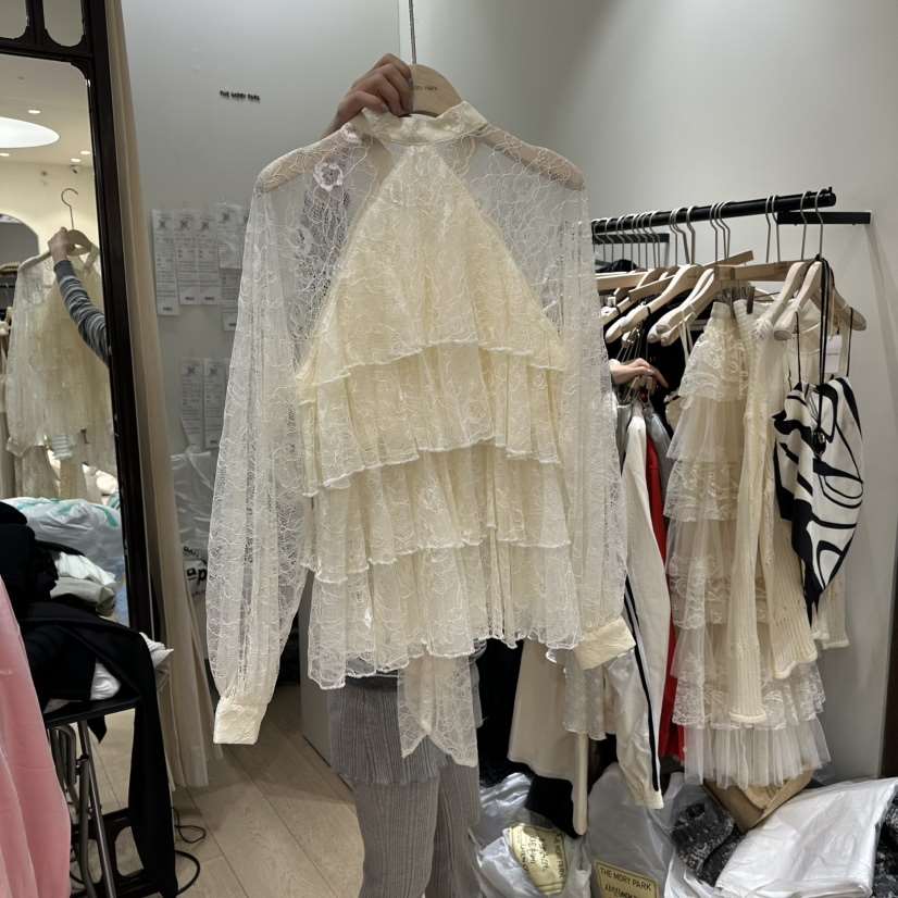 THEMORYPARK韓國直郵女裝新品職業人氣休閑真品襯衫蕾絲衫THE MORY PARK襯衫/蕾絲衫