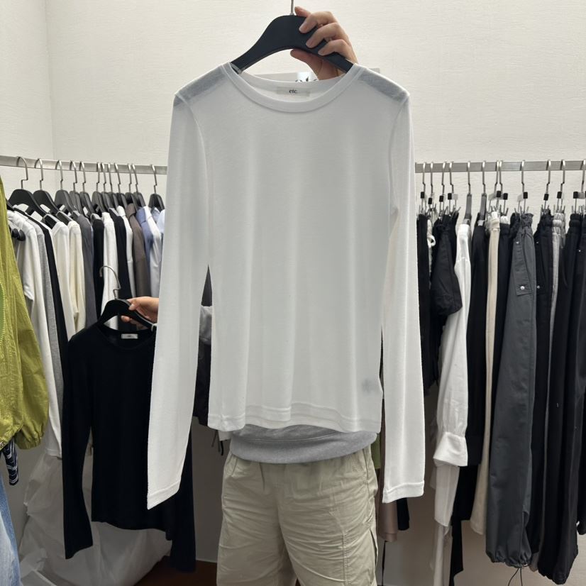 MOANA東大門代購女裝新款休閑推薦職業真品26春夏長袖T恤MOANA長袖T恤