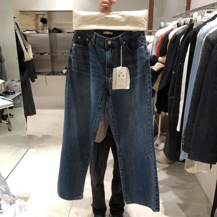 TEMPTING韓國代購女裝新品人氣推薦職業休閑真品時尚牛仔褲TEMPTING牛仔褲