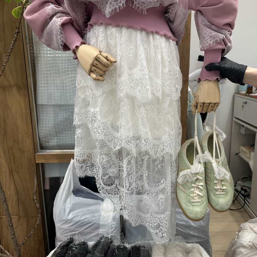 MARI CO韓國代購女士新品推薦時尚職業真品26春夏長裙褶皺MARI CO長裙