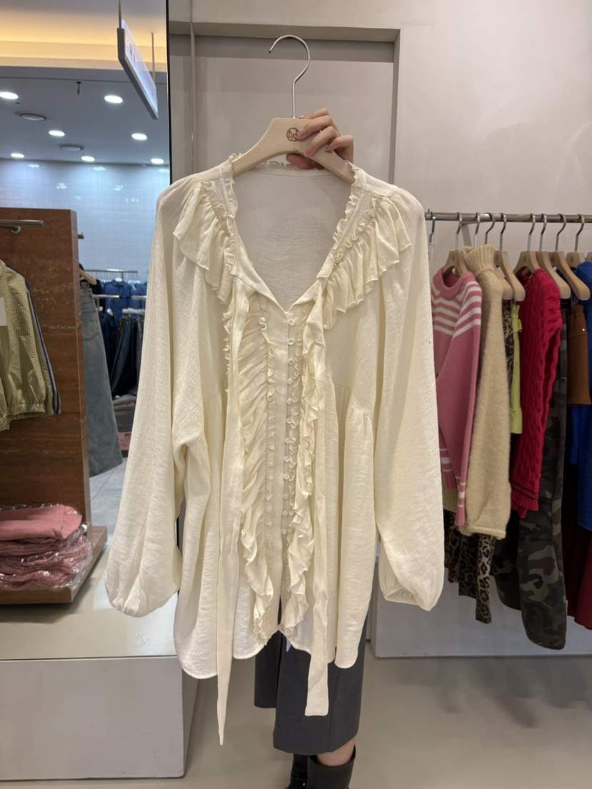 LIVE AID-P東大門直郵女裝新款休閑時尚26春夏襯衫蕾絲衫LIVE AID-P襯衫/蕾絲衫