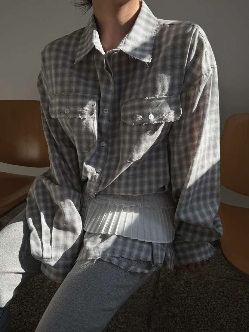 AWESOMESAUCE東大門實拍女裝新款職業真品熱賣襯衫蕾絲衫AWESOME SAUCE襯衫/蕾絲衫