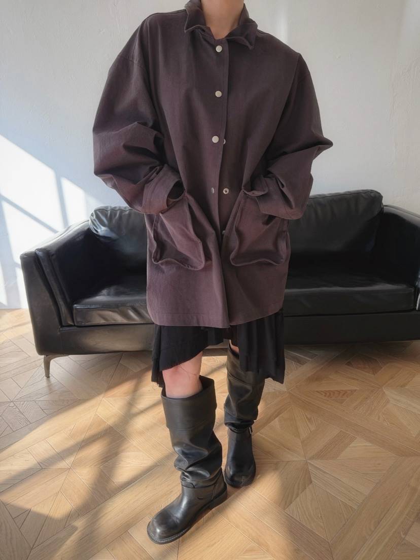 AWESOMESAUCE韓國直郵女裝新品真品時尚推薦職業長款風衣AWESOME SAUCE長款風衣