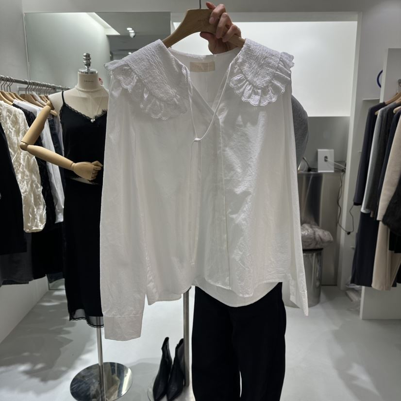 AHOY東大門實拍女士新款人氣職業推薦休閑時尚襯衫蕾絲衫AHOY襯衫/蕾絲衫