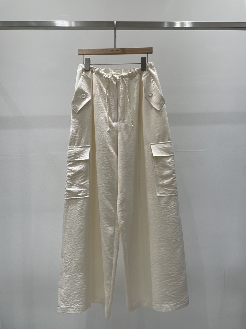 RE STYLE-Q東大門代購女士新品人氣推薦休閑褲工裝褲緞面RE STYLE休閑褲