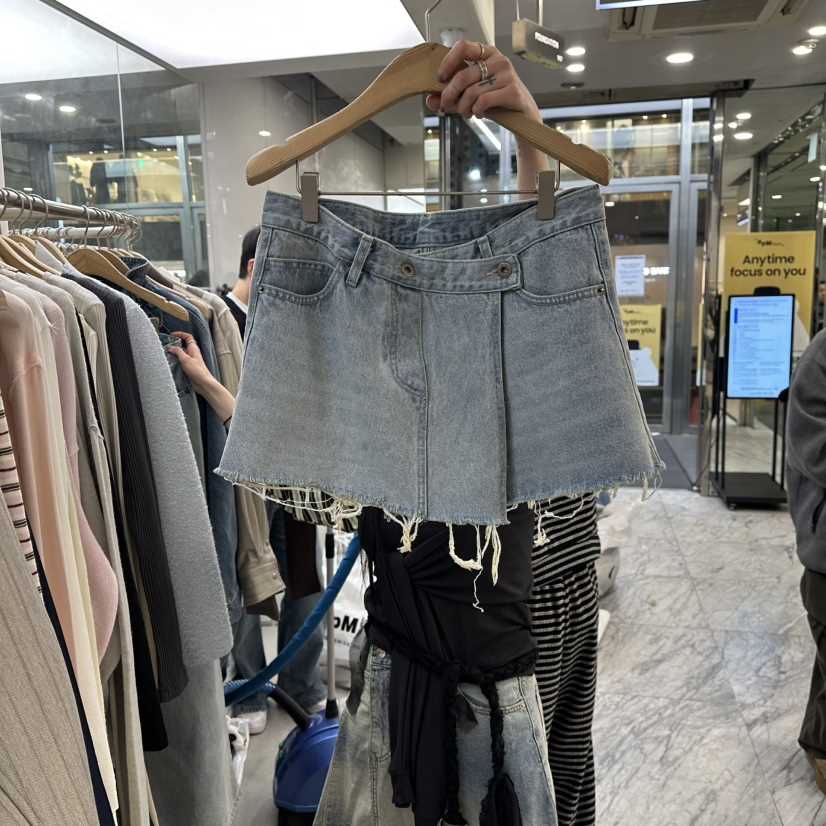 FOUNDATION韓國代購女士新品休閑推薦熱賣人氣真品時尚短裙FOUNDATION短裙