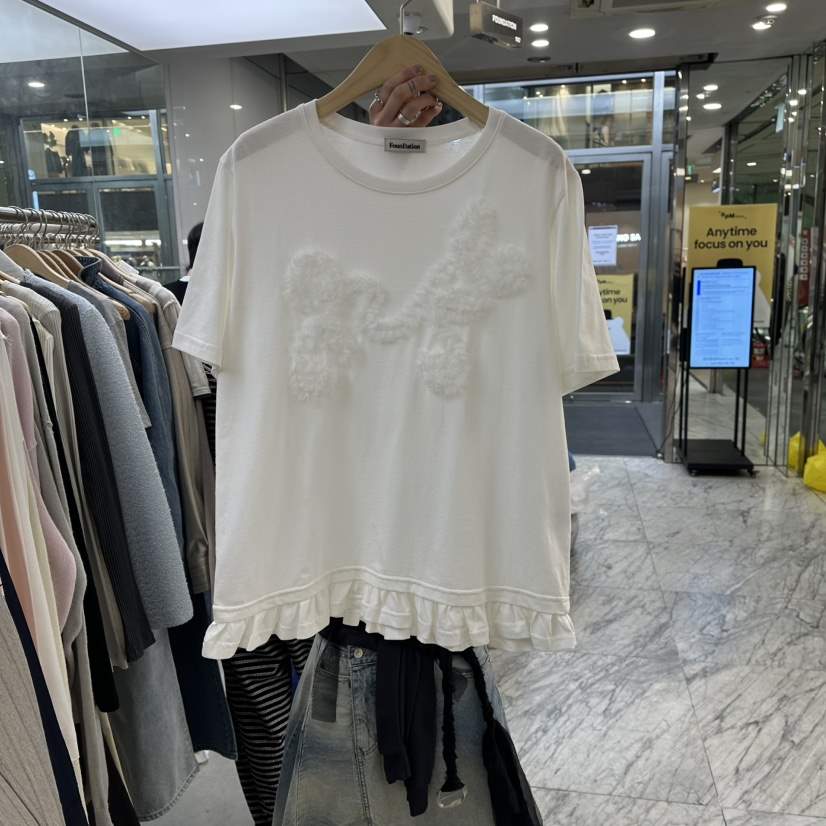 FOUNDATION韓國直郵女士新品推薦熱賣真品26春夏職業休閑T恤FOUNDATIONT恤