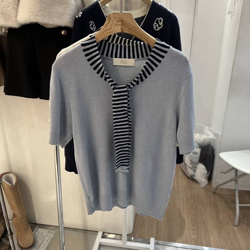 ABLESTUDIO韓國直郵女士新款時尚人氣休閑職業26春夏針織衫ABLESTUDIO針織衫