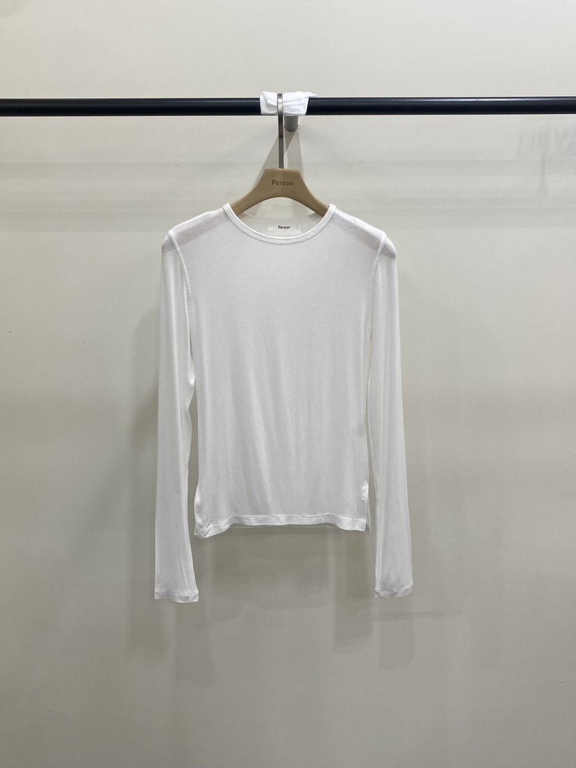 PERSON韓國直郵女士新款真品休閑職業26春夏推薦時尚長袖T恤PERSON長袖T恤