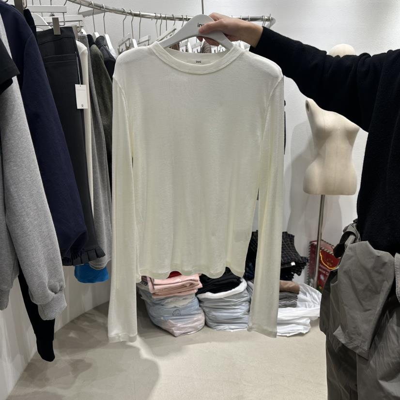 INNI東大門代購女士新品熱賣真品時尚推薦職業人氣長袖T恤inni長袖T恤