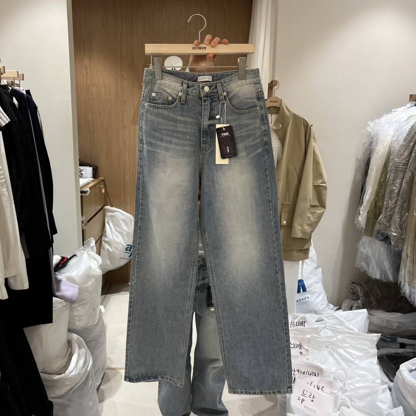 HOWFF東大門直郵女裝新品26春夏人氣熱賣時尚休閑職業牛仔褲HOWFF牛仔褲