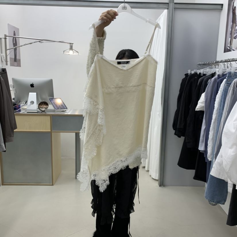 STAINLESS韓國直郵女士新品真品26春夏時尚休閑連衣裙蕾絲STAINLESS連衣裙