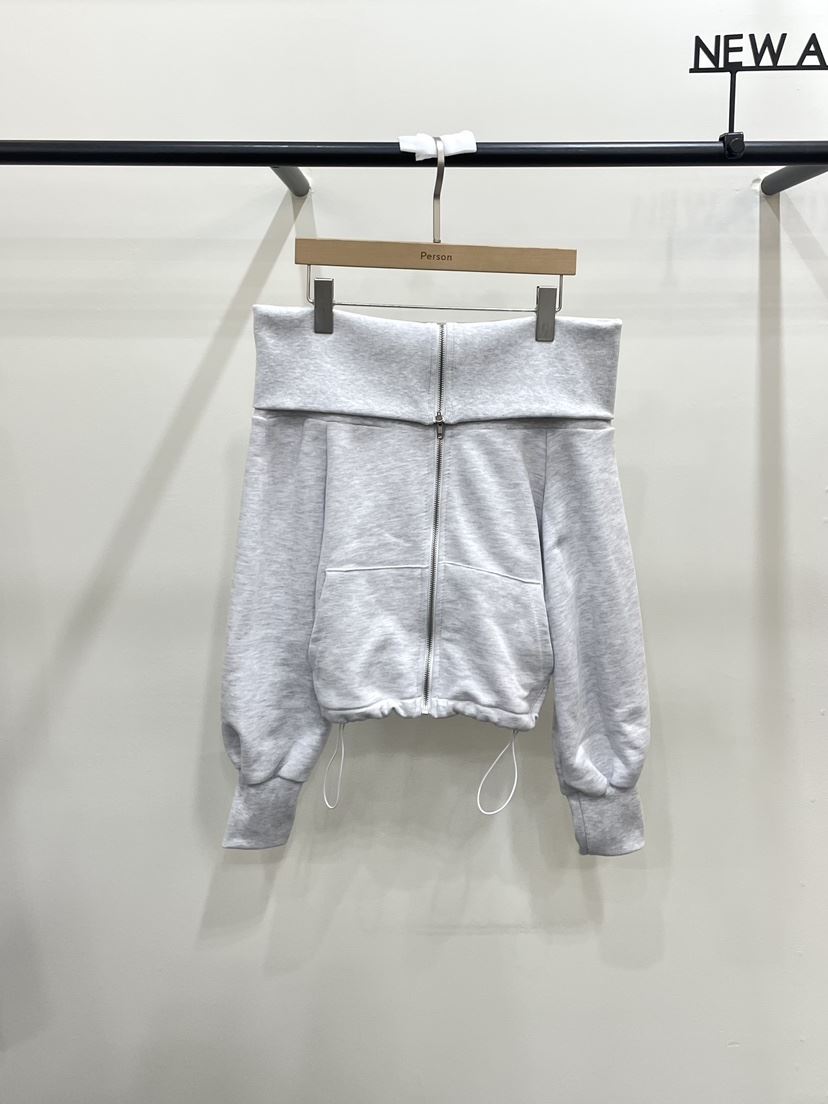 PERSON韓國直郵女士新品休閑推薦熱賣職業真品26春夏衛衣拉鏈PERSON衛衣