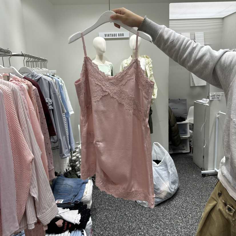 VINTAGE 888韓國直郵女裝新款推薦26春夏連衣裙蕾絲長款VINTAGE888/TRIPLE EIGHT連衣裙