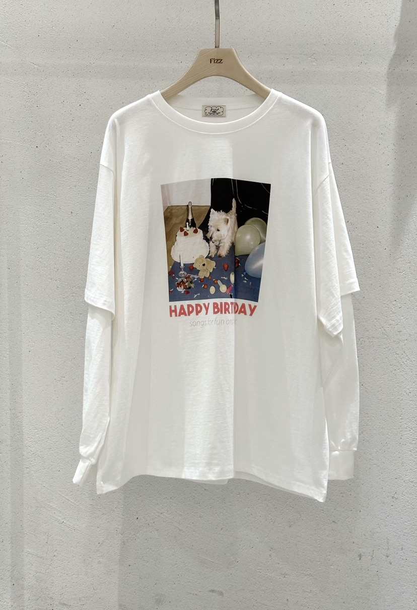 FIZZ韓國直郵女裝新款真品職業推薦26春夏時尚長袖T恤假兩件FIZZ長袖T恤