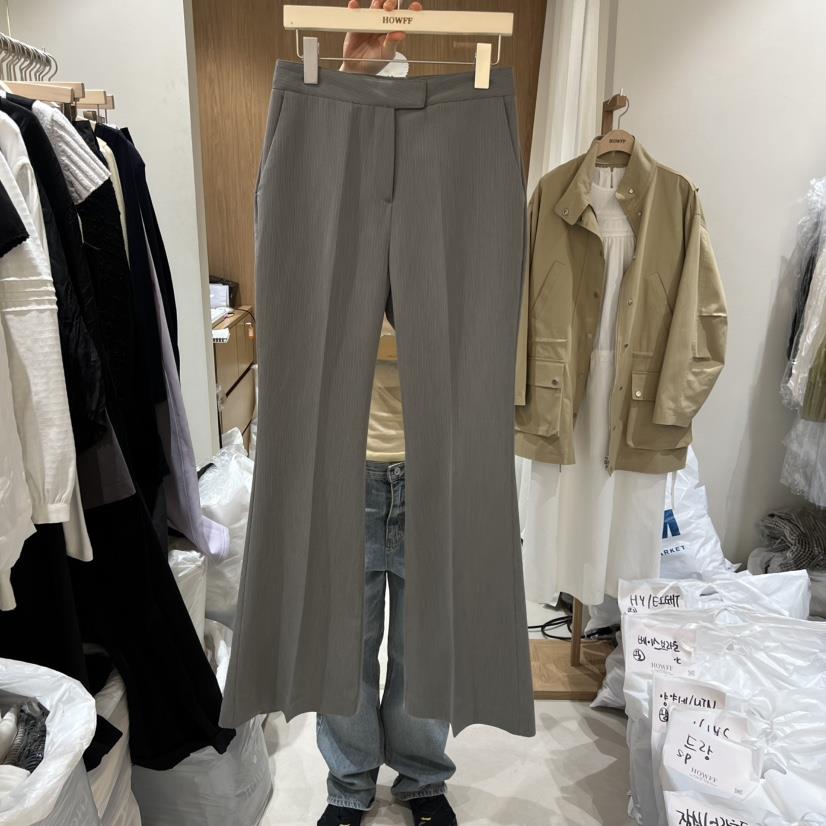 HOWFF東大門實拍女士新品26春夏休閑熱賣推薦休閑褲喇叭條紋HOWFF休閑褲