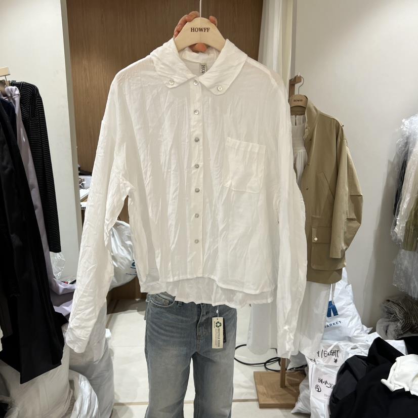 HOWFF東大門代購女士新品真品26春夏休閑熱賣職業襯衫蕾絲衫HOWFF襯衫/蕾絲衫
