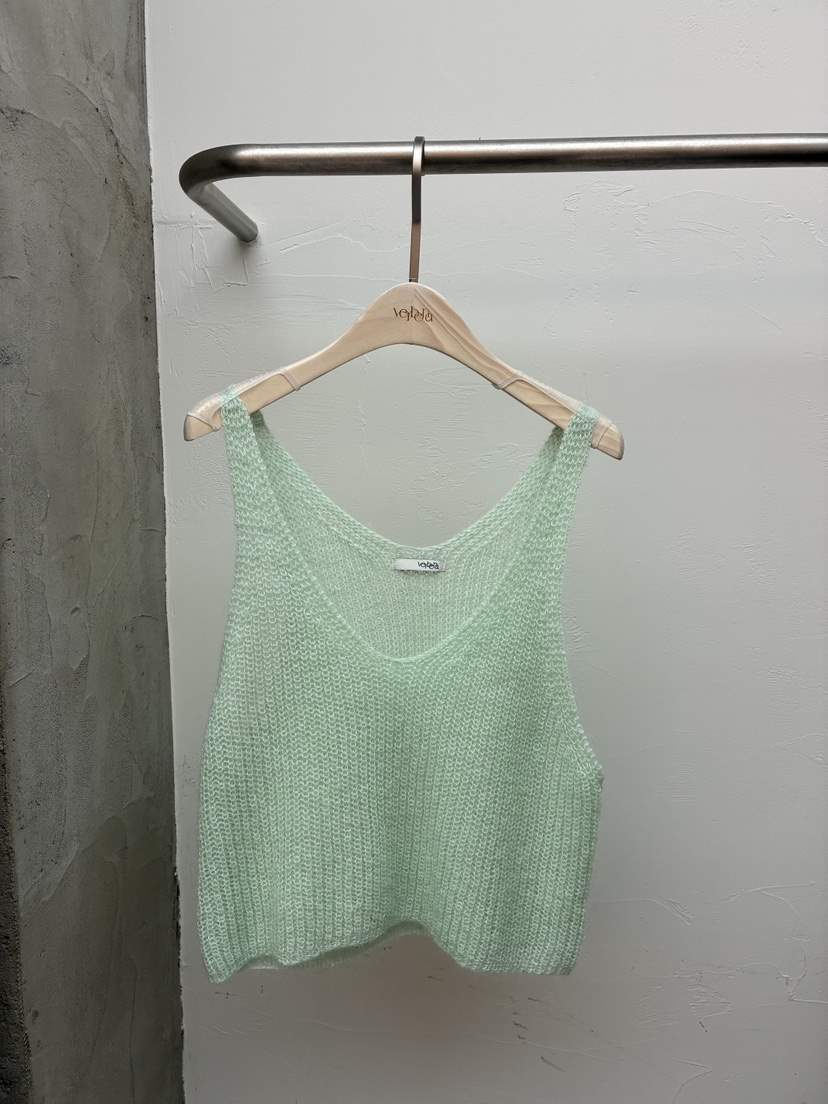 Verbena東大門代購女裝新款26春夏職業熱賣吊帶背心馬海毛Verbena吊帶/背心