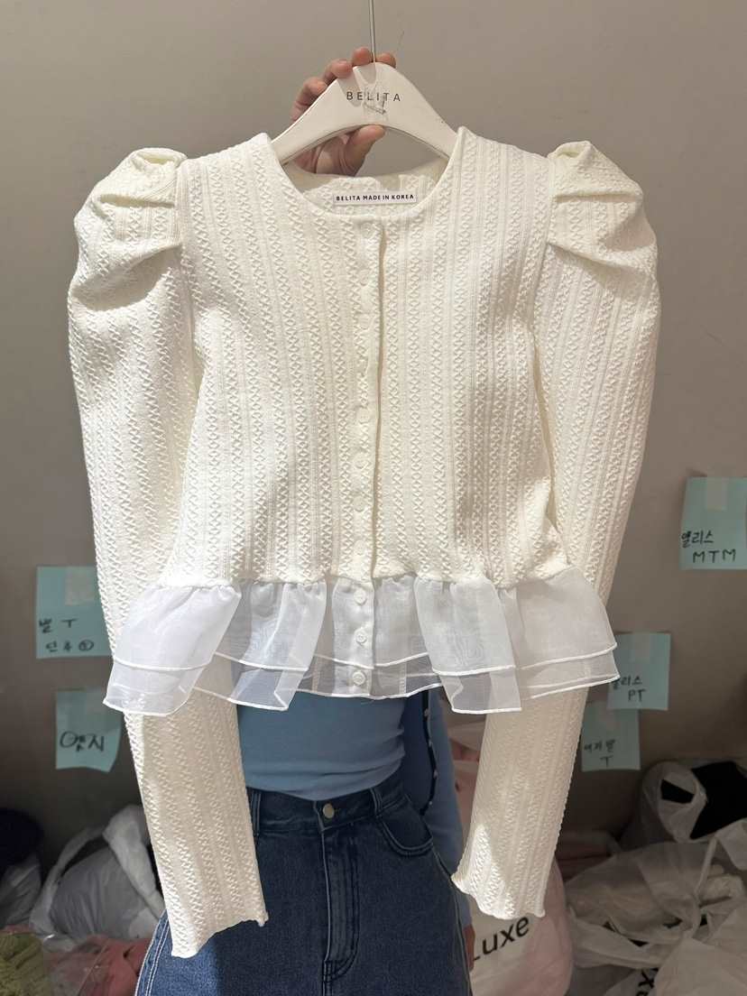 BELITA-L東大門直郵女裝新款推薦26春夏真品襯衫蕾絲衫開衫BELITA-L襯衫/蕾絲衫