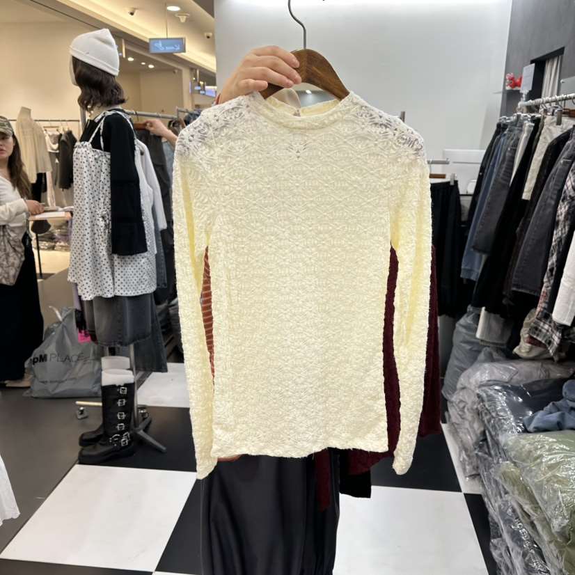 LADYBLACK東大門實拍女裝新品人氣職業休閑襯衫蕾絲衫蕾絲LADYBLACK/THE BLACK襯衫/蕾絲衫