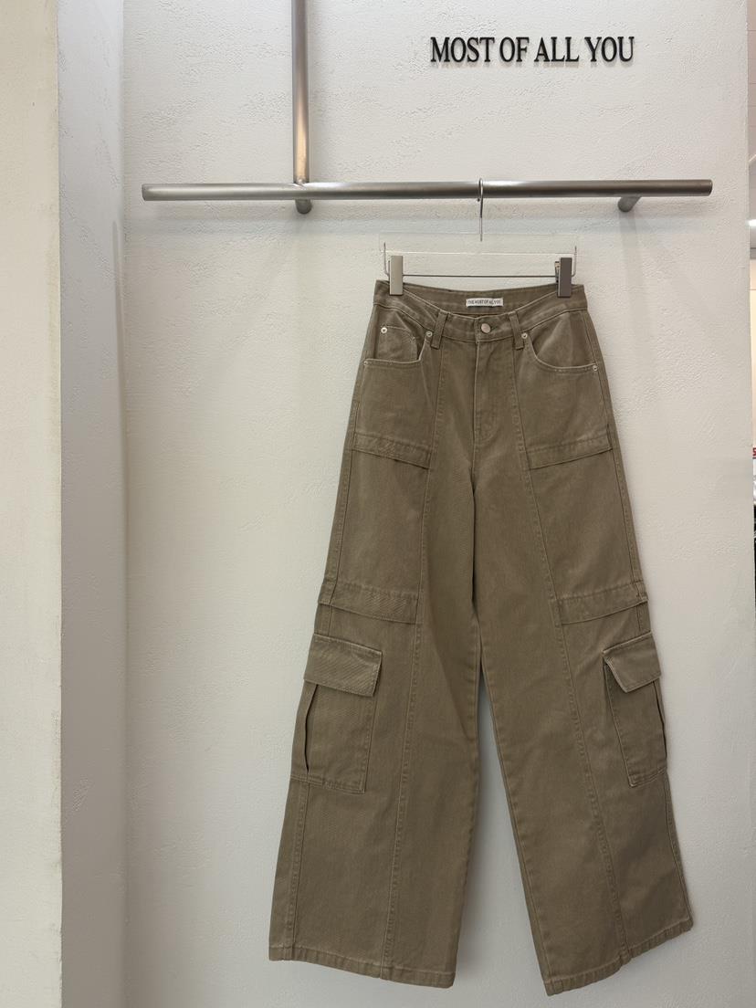 MOST OF ALL U韓國代購女士新品26春夏真品牛仔褲工裝MOST OF ALL U牛仔褲