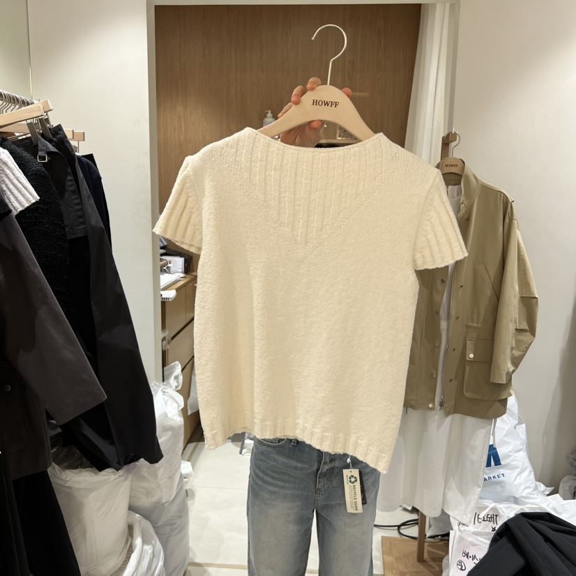 HOWFF韓國代購女士新款推薦休閑熱賣26春夏時尚針織衫駝色HOWFF針織衫