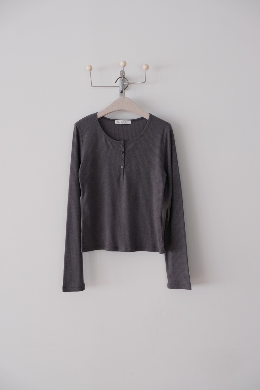 SORBET/FLAT WHITE東大門實拍女士新品真品26春夏長袖T恤SORBET/FLAT WHITE長袖T恤