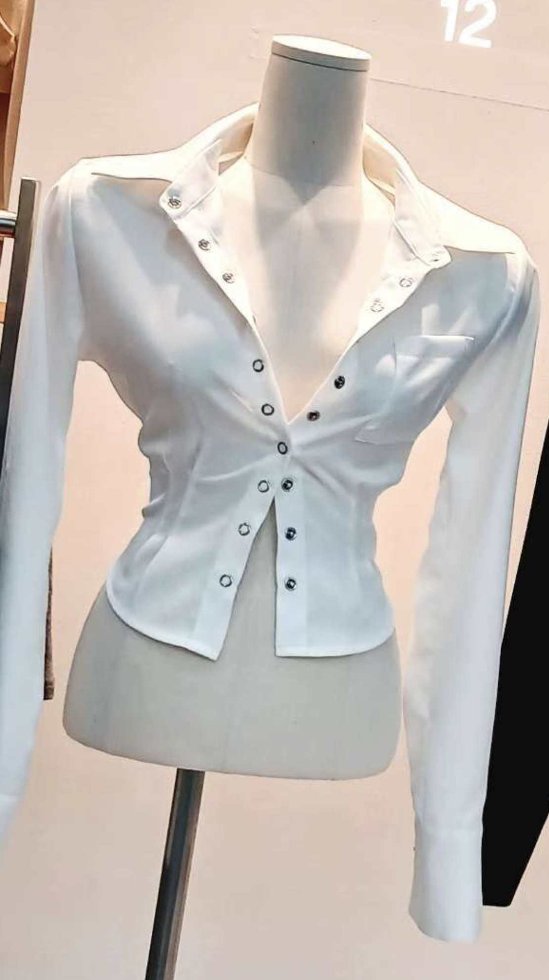 BUTTON 12東大門實拍女裝新款時尚26春夏休閑襯衫蕾絲衫BUTTON 12襯衫/蕾絲衫