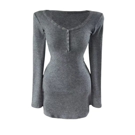 BUTTON 12韓國代購女士新款熱賣人氣職業時尚休閑連衣裙BUTTON 12連衣裙