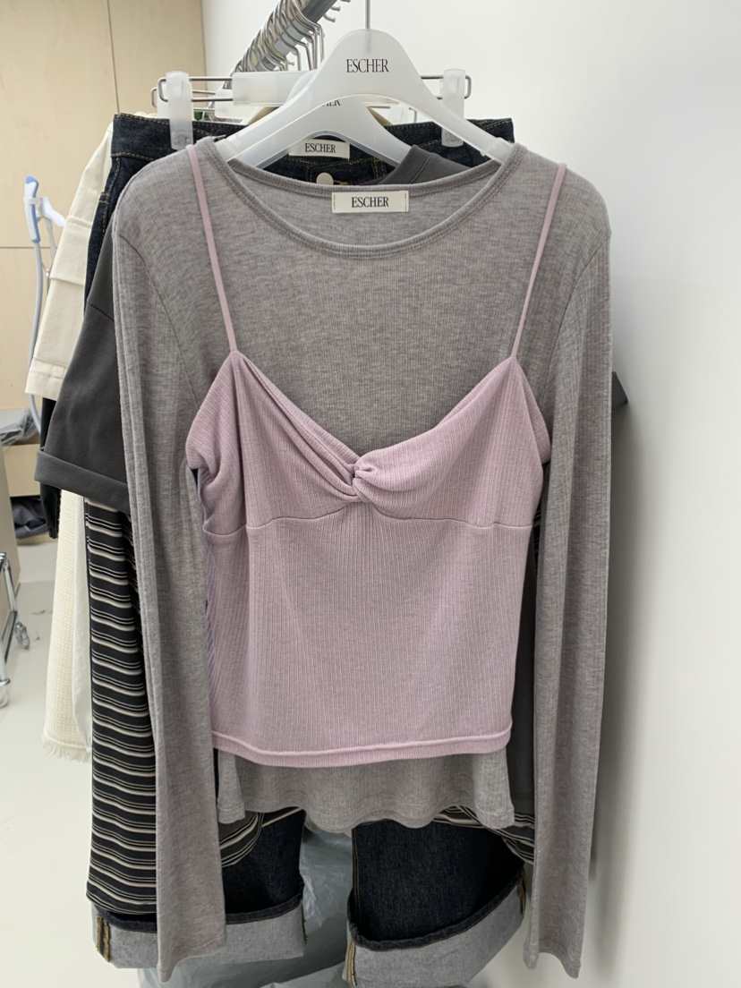 ESCHER韓國直郵女士新品推薦人氣26春夏吊帶背心不含內搭ESCHER吊帶/背心