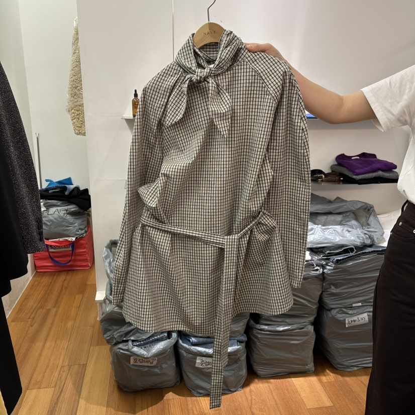 NAVE東大門直郵女裝新款推薦人氣休閑熱賣職業連衣裙含腰繩NAVE連衣裙