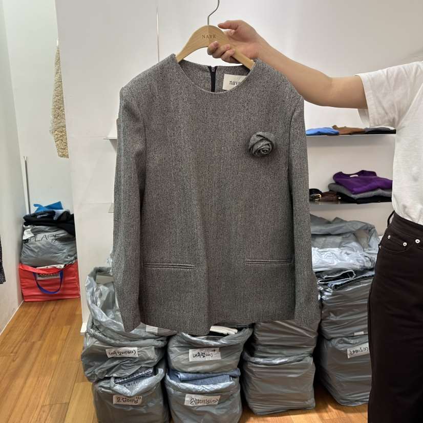 NAVE韓國代購女裝新品職業熱賣休閑真品推薦時尚夾克含飾品NAVE夾克