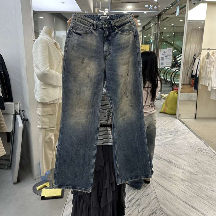 FOUNDATION東大門代購女士新品26春夏熱賣時尚職業牛仔褲FOUNDATION牛仔褲