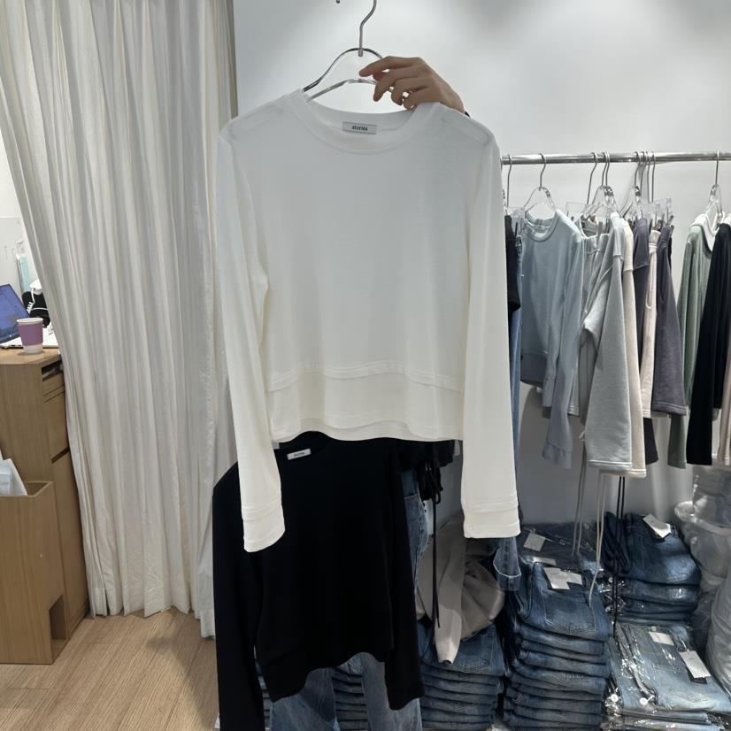 STORIES東大門實拍女裝新品推薦熱賣職業休閑時尚長袖T恤STORIES長袖T恤