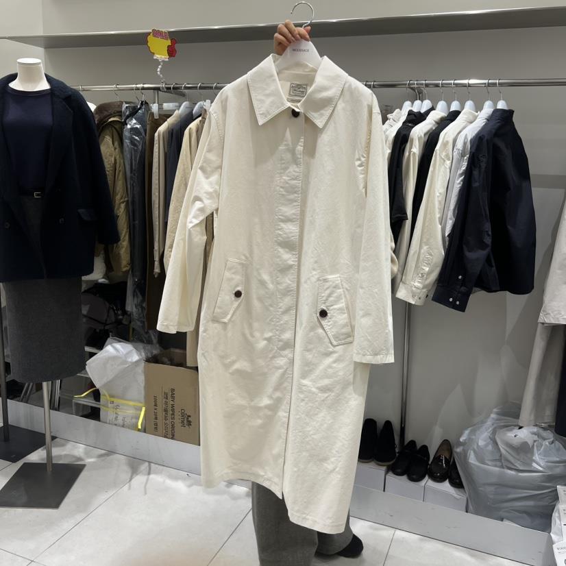 WOOD SAGE東大門直郵女裝新品推薦熱賣26春夏職業長款風衣WOOD SAGE長款風衣